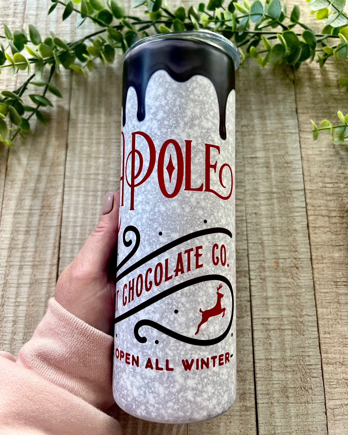 North Pole Hot Chocolate | 20 Oz Matte Slim Tumbler