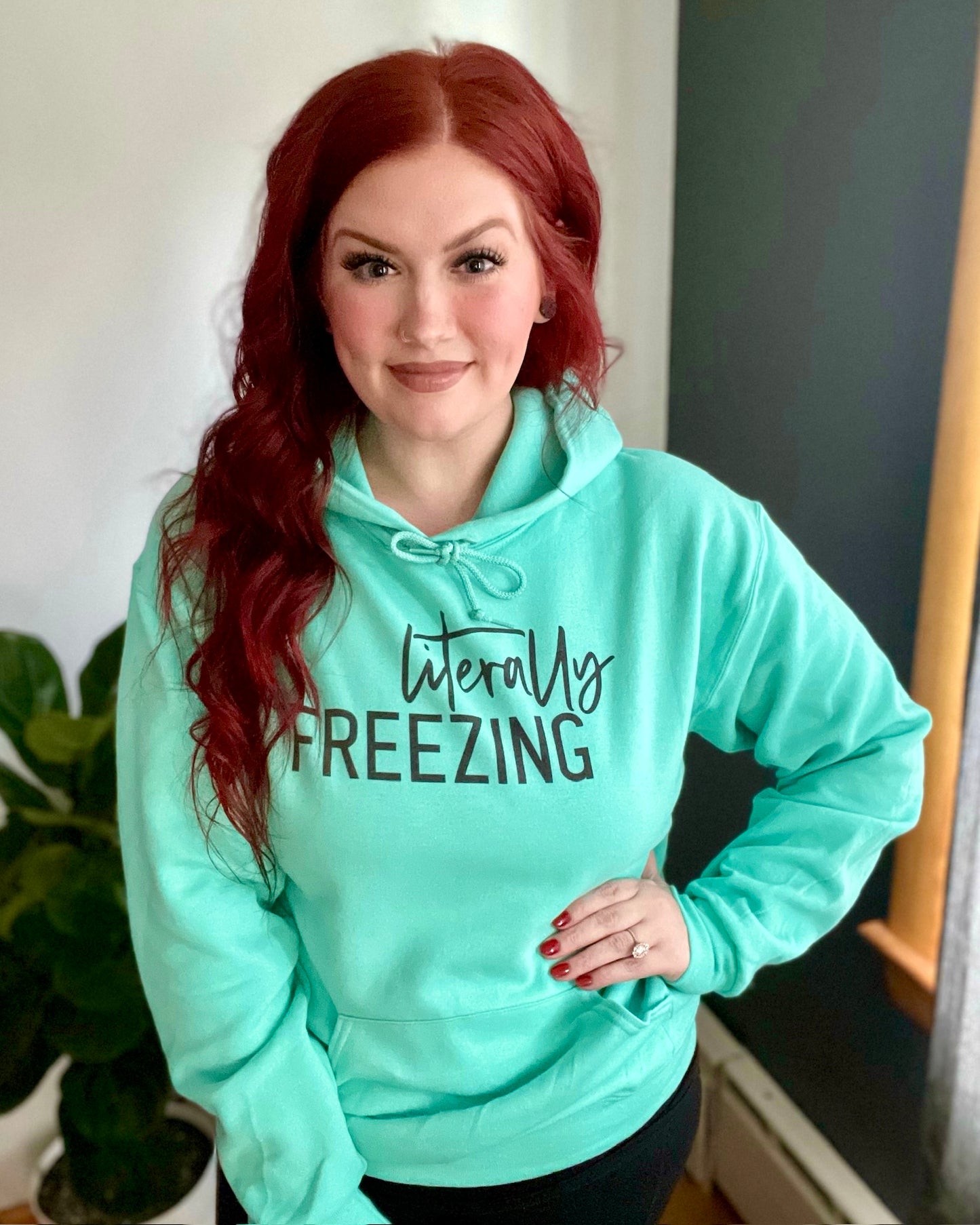 literally freezing | hooded sweatshirt
