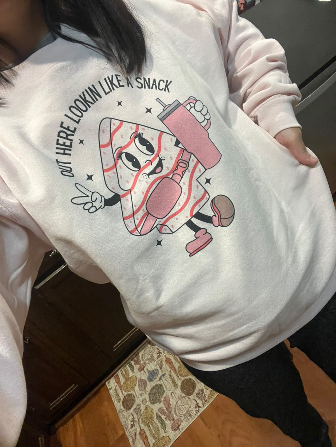 out here lookin like a snack | crewneck sweatshirt