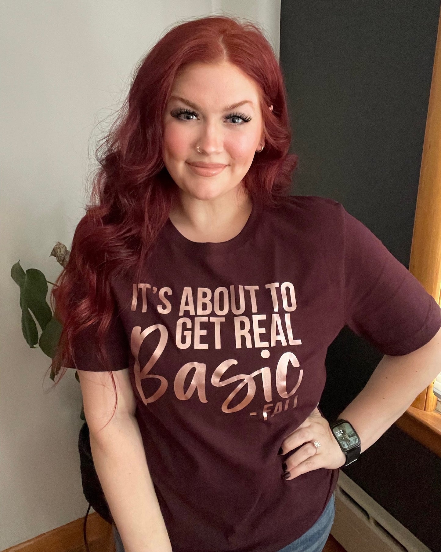 it's about to get real basic - fall | tshirt