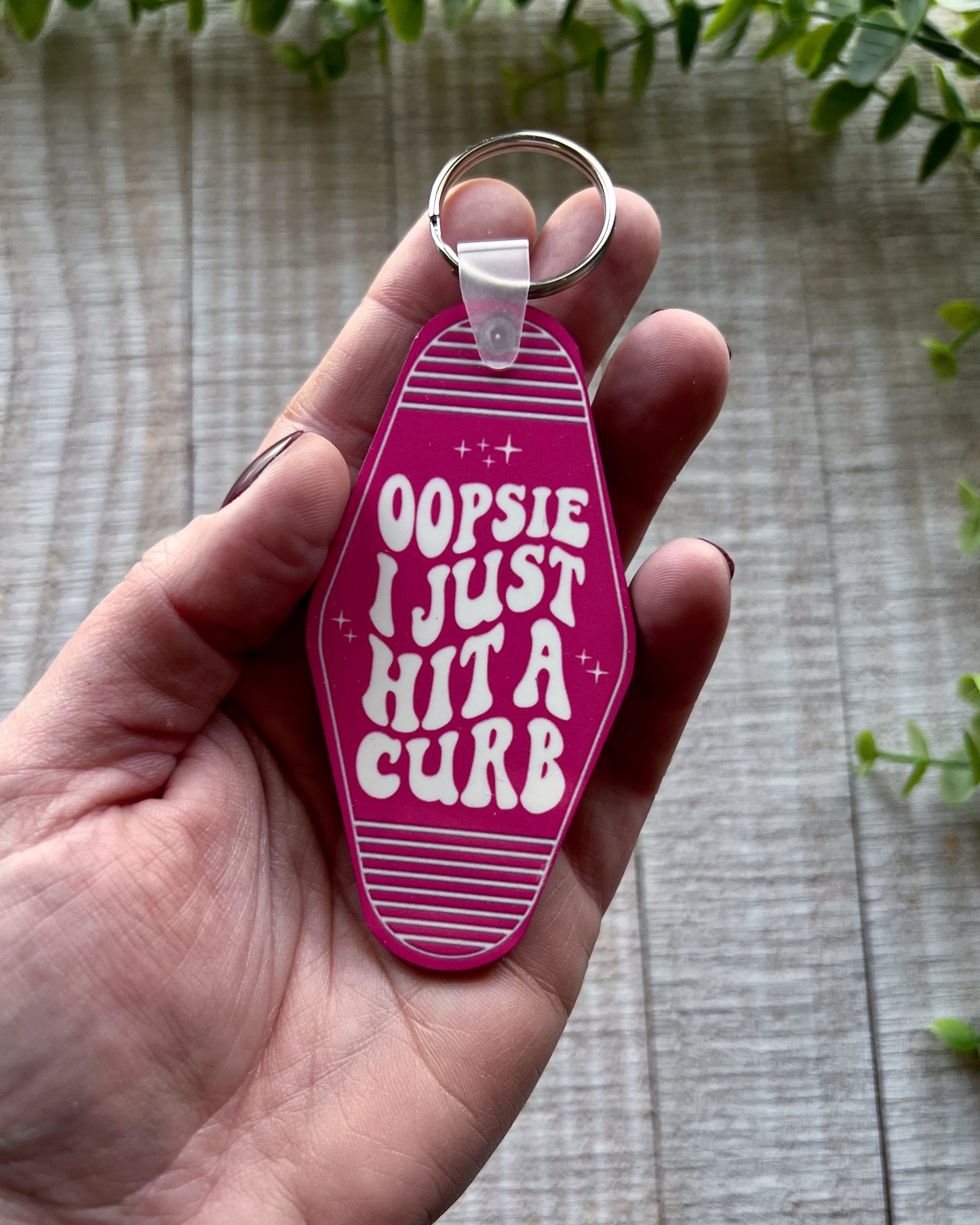 oopsie I just hit a curb | keychain