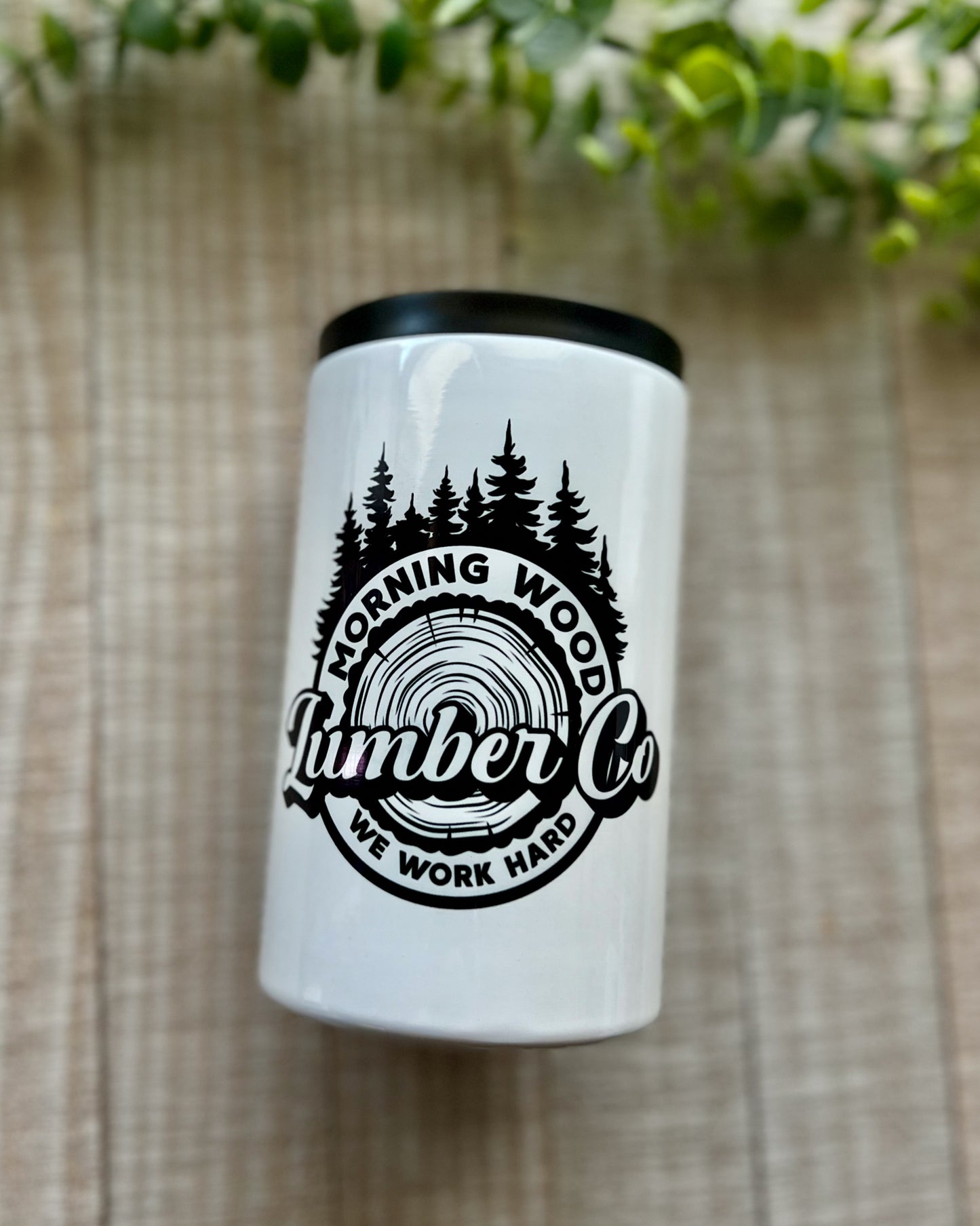 morning wood lumber co | 12oz can cooler