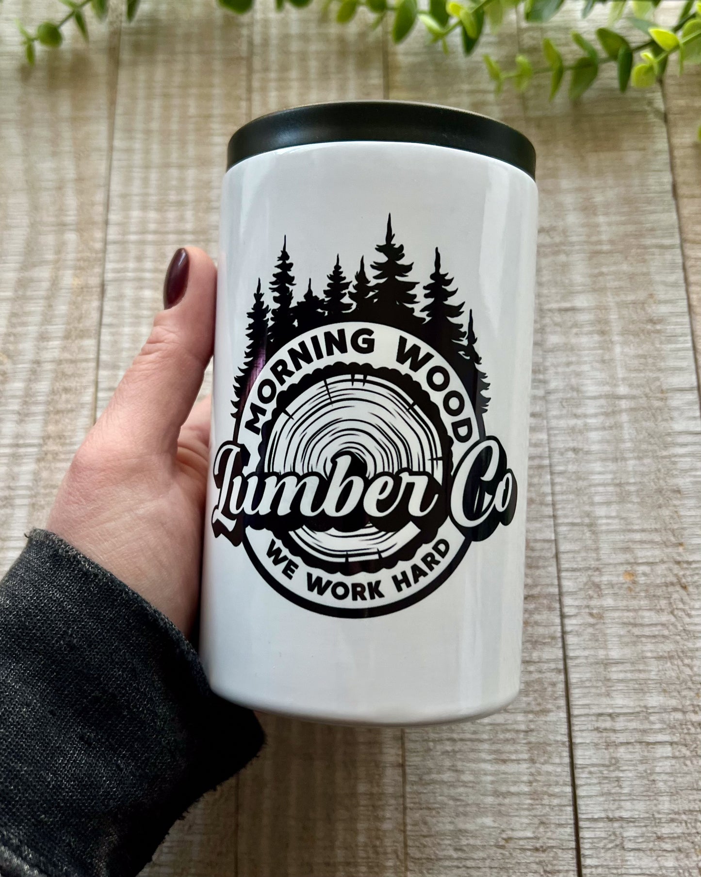 morning wood lumber co | 12oz can cooler
