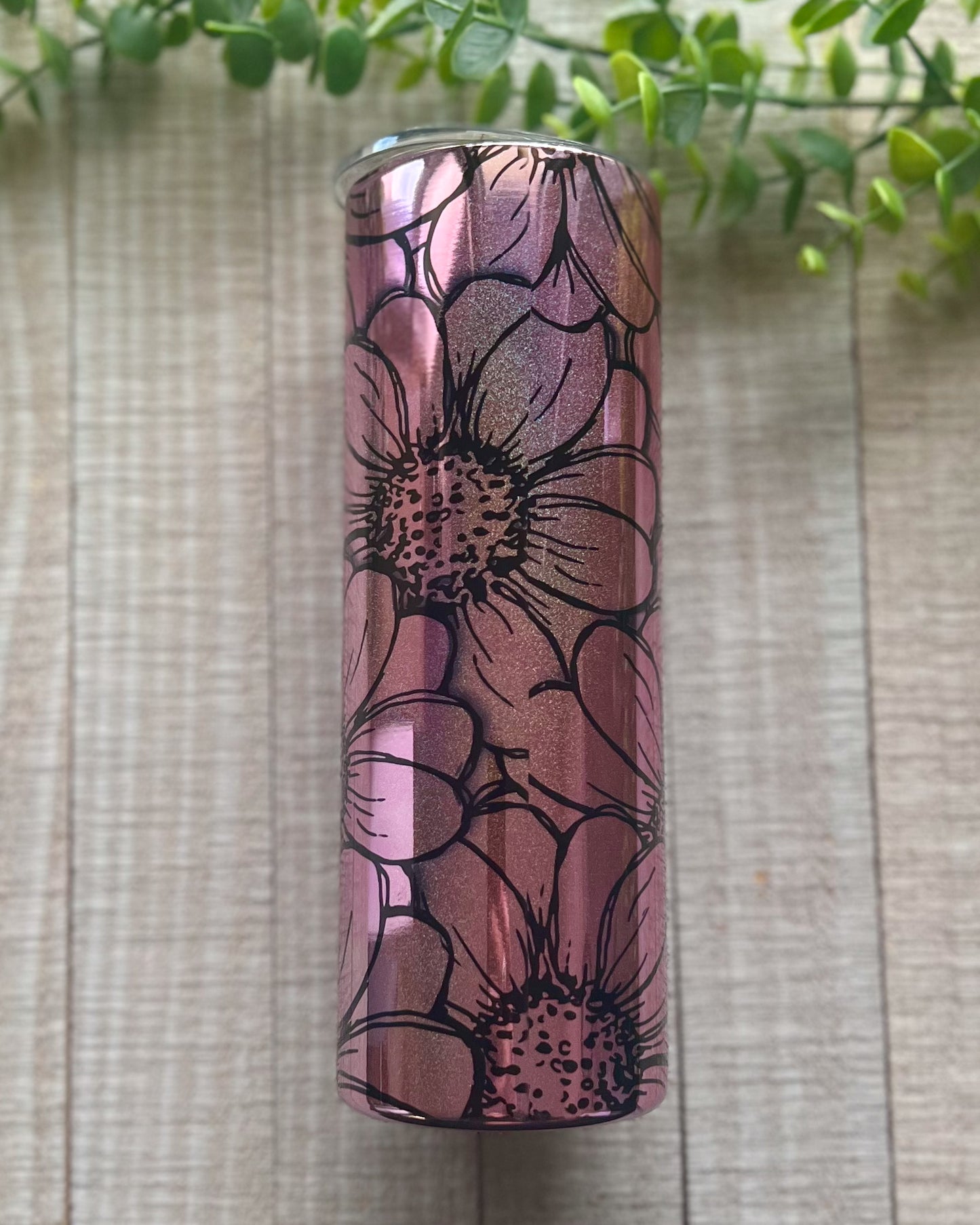 a mixture of spoiled and i'll get it my damn self | holographic 20oz slim tumbler