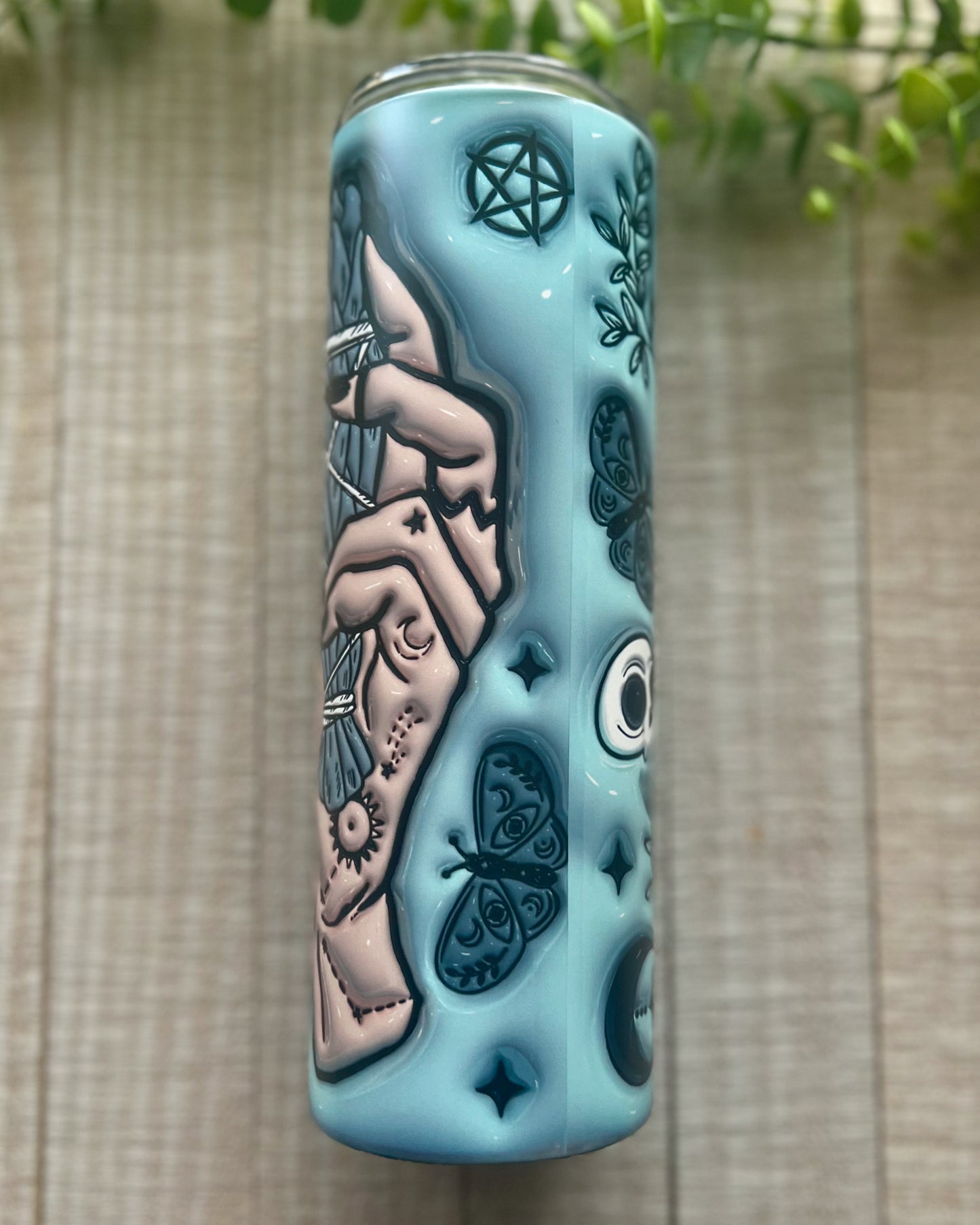 I'm not sugar & spice & everything nice I'm sage & hood & I wish a mfer would | 20oz inflated matte slim tumbler
