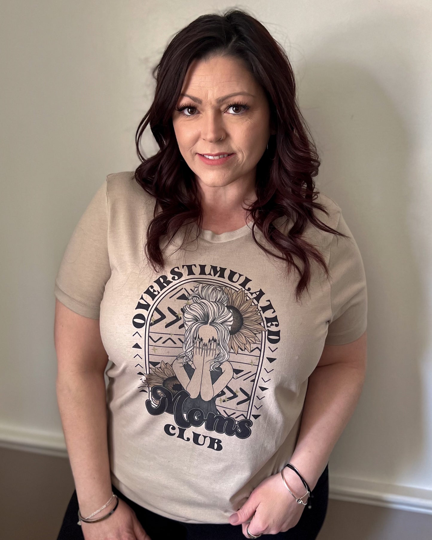 overstimulated moms club | t-shirt