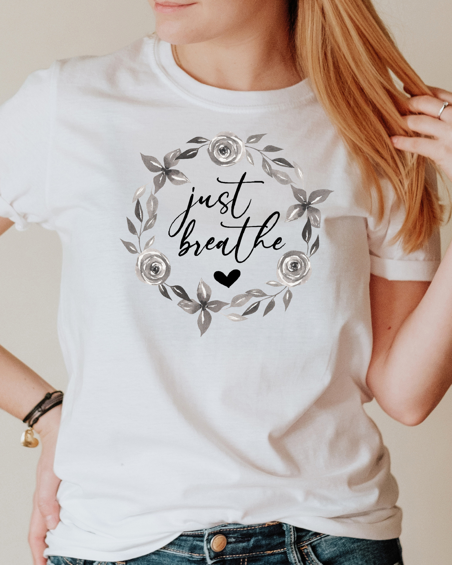 just breathe | graphic top