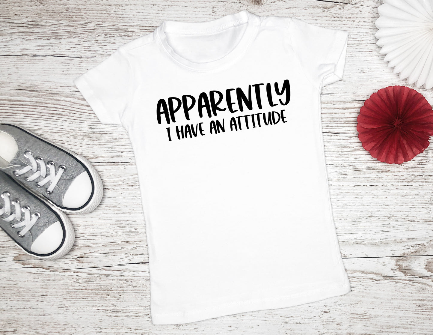 apparently I have an attitude | kids tshirt