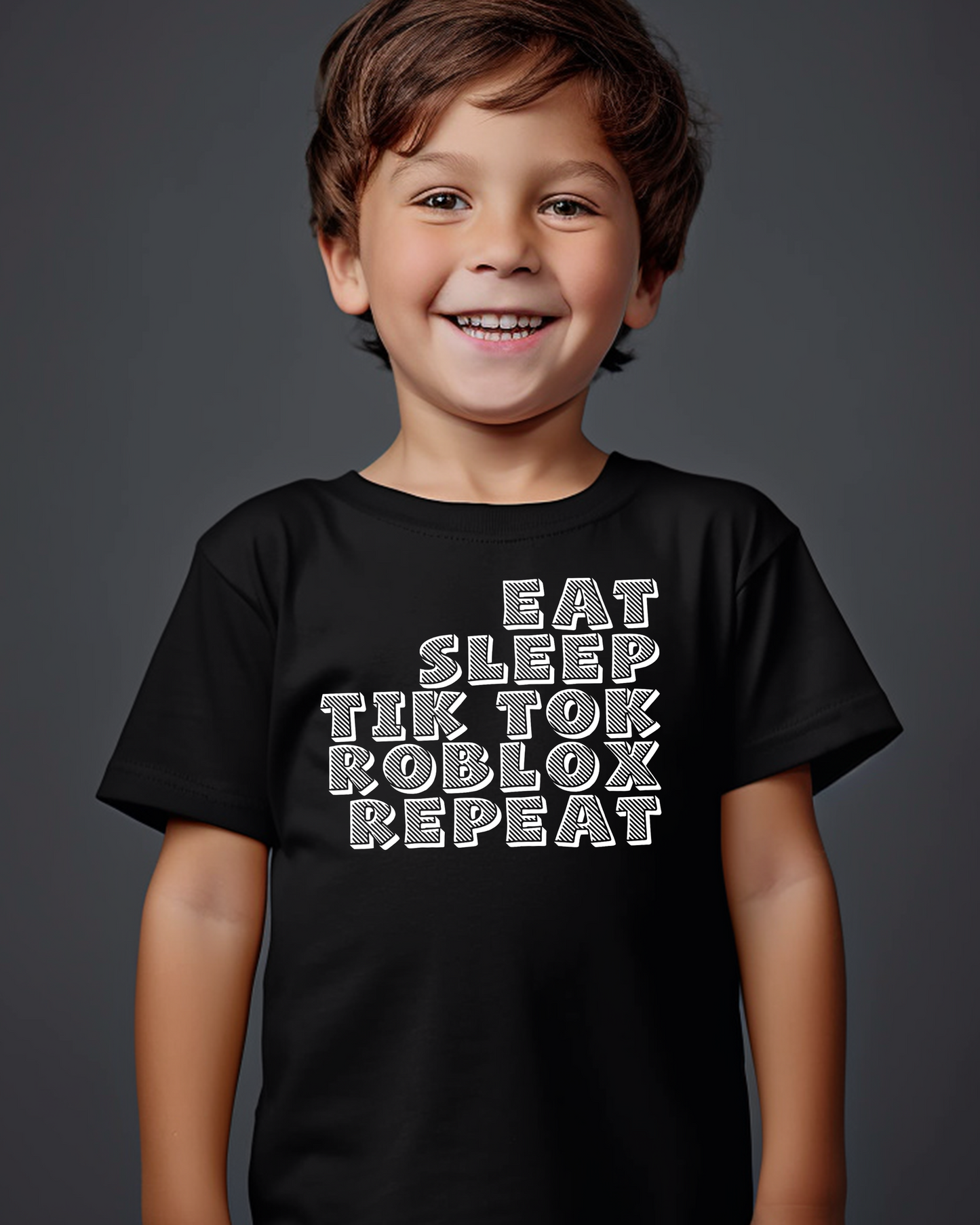 eat sleep tik tok roblox repeat | kids tshirt