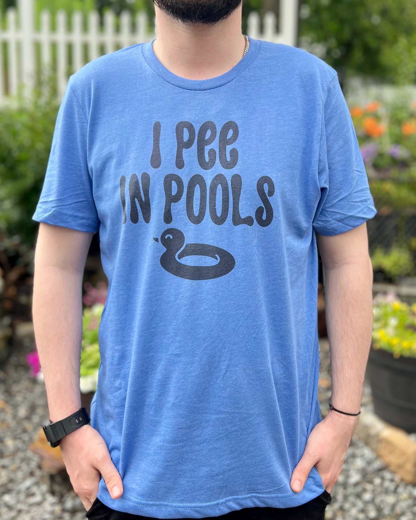I pee in pools | adult t-shirt