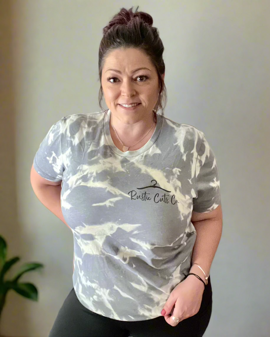 support local hustlers and dreamers | rustic cuts co bleached t-shirt