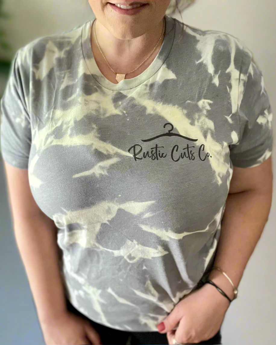 support local hustlers and dreamers | rustic cuts co bleached t-shirt