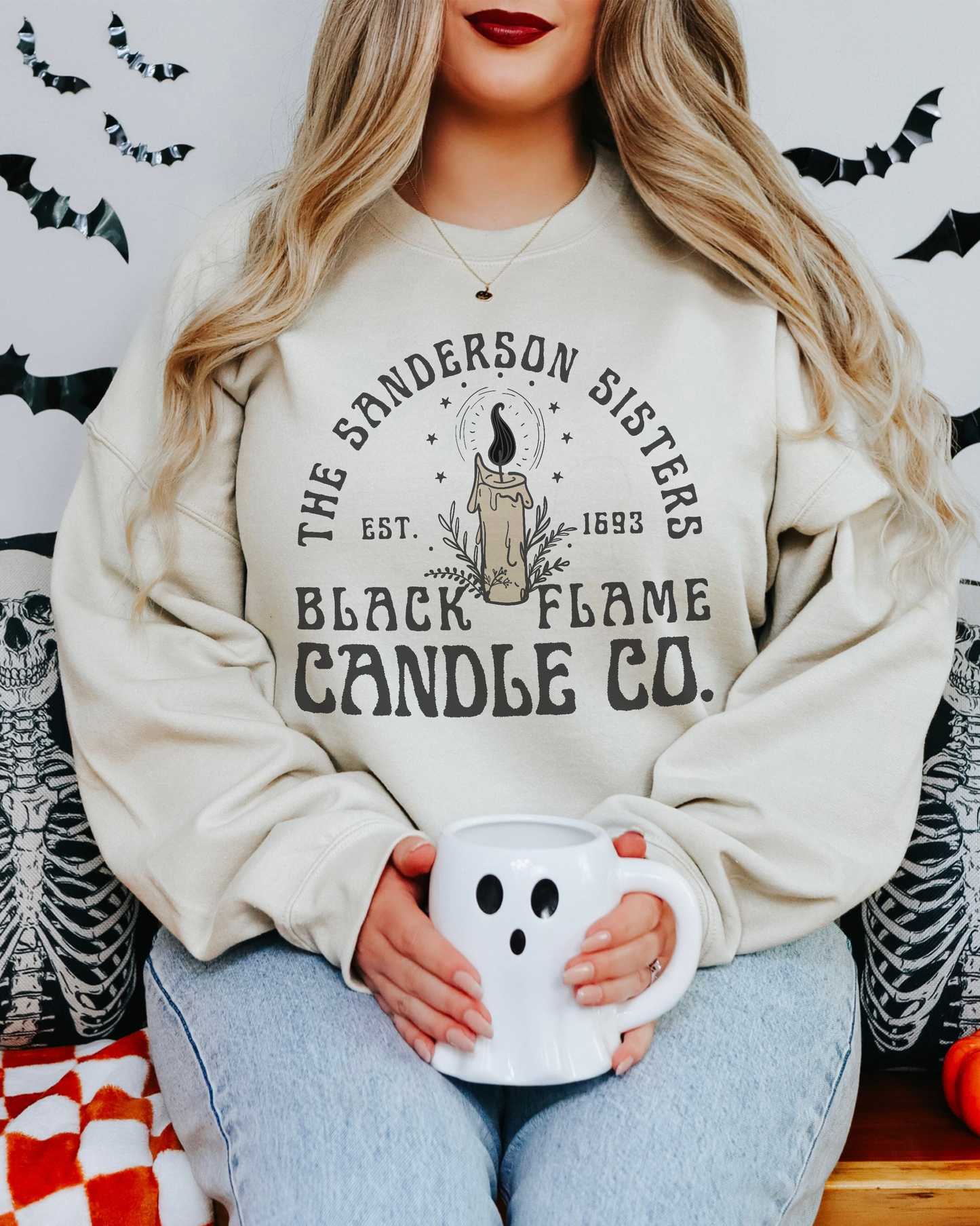 the sanderson sisters black flame candle co | sweatshirt