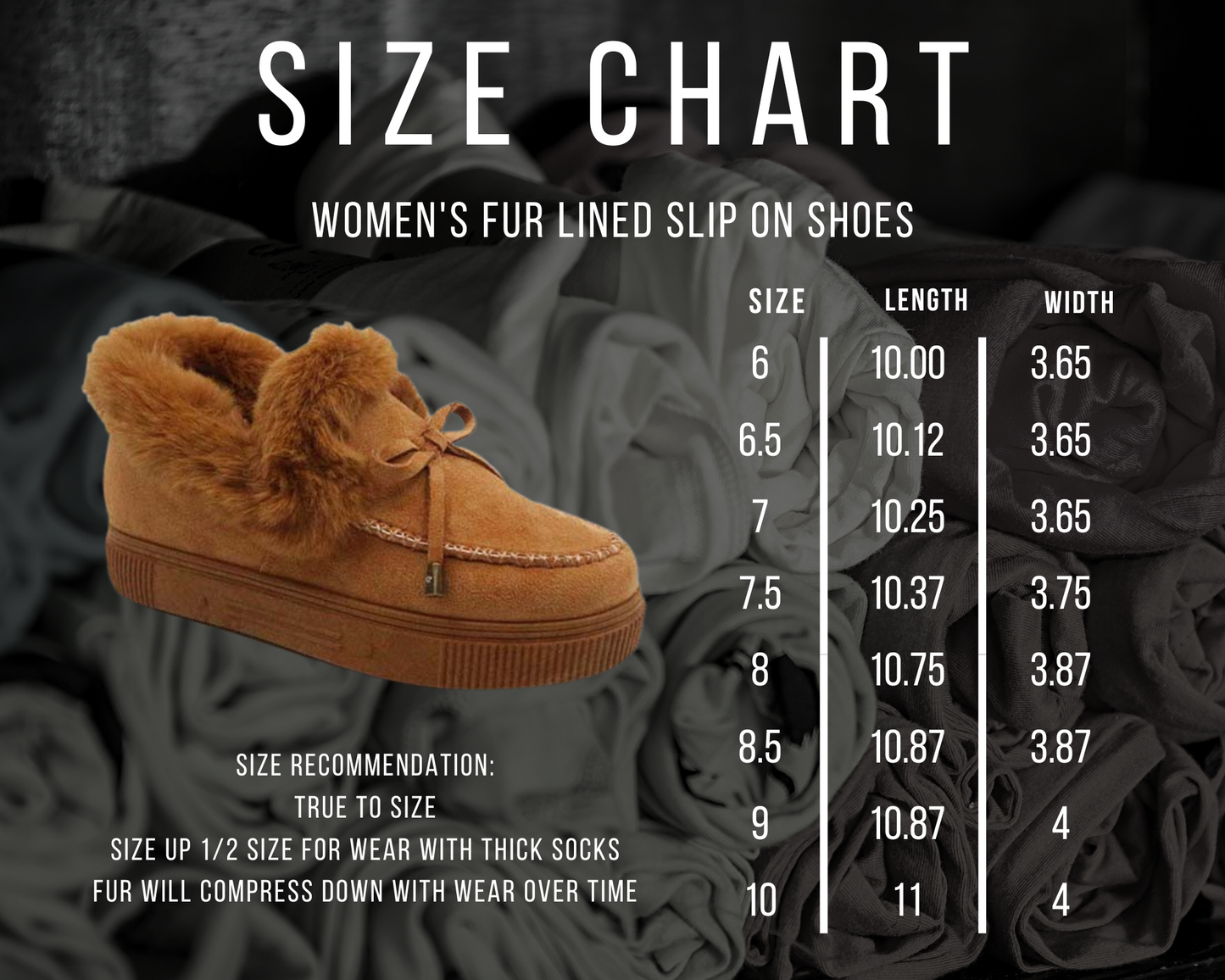 Fur Lined Slip On Shoes | Tan