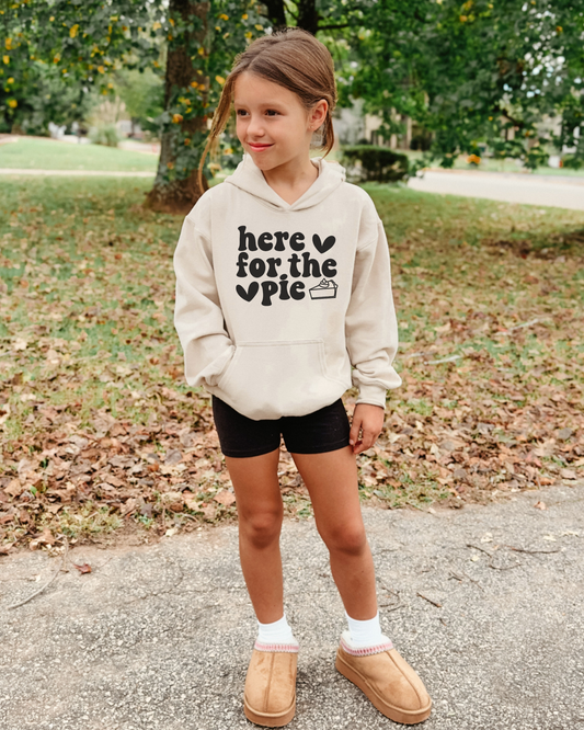 here for the pie | kids sweatshirt