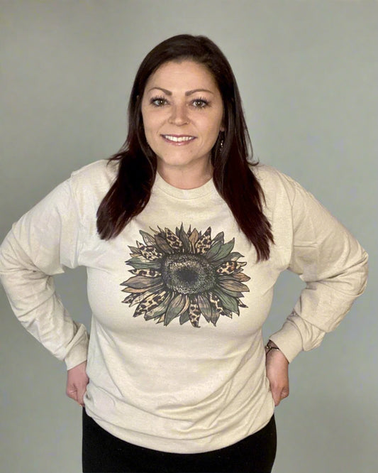 Camo Sunflower - Women's shirts -  Rustic Cuts