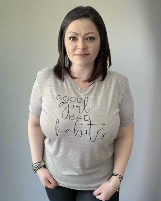 Good Girl Bad Habits - Women's shirts -  Rustic Cuts