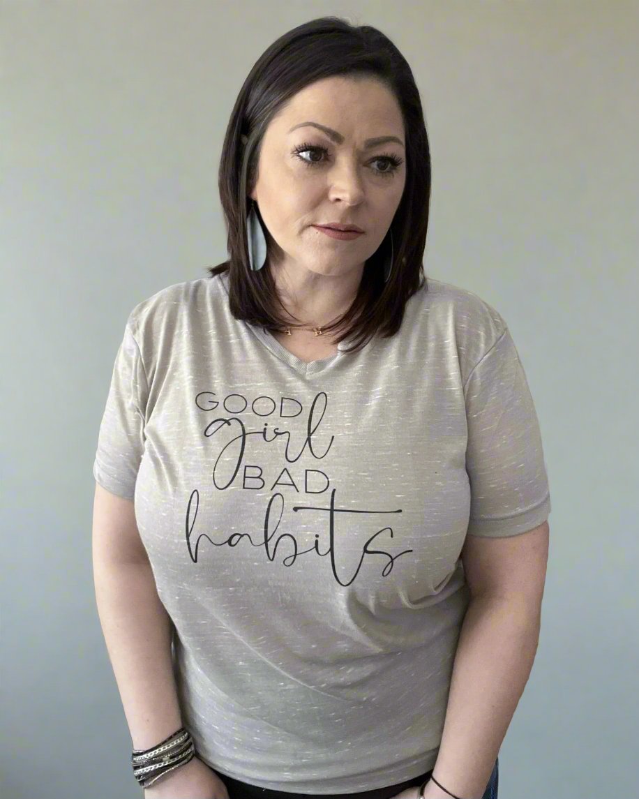 Good Girl Bad Habits - Women's shirts -  Rustic Cuts