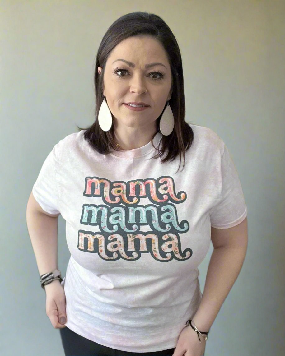 Mama - Retro Floral - Women's shirts -  Rustic Cuts
