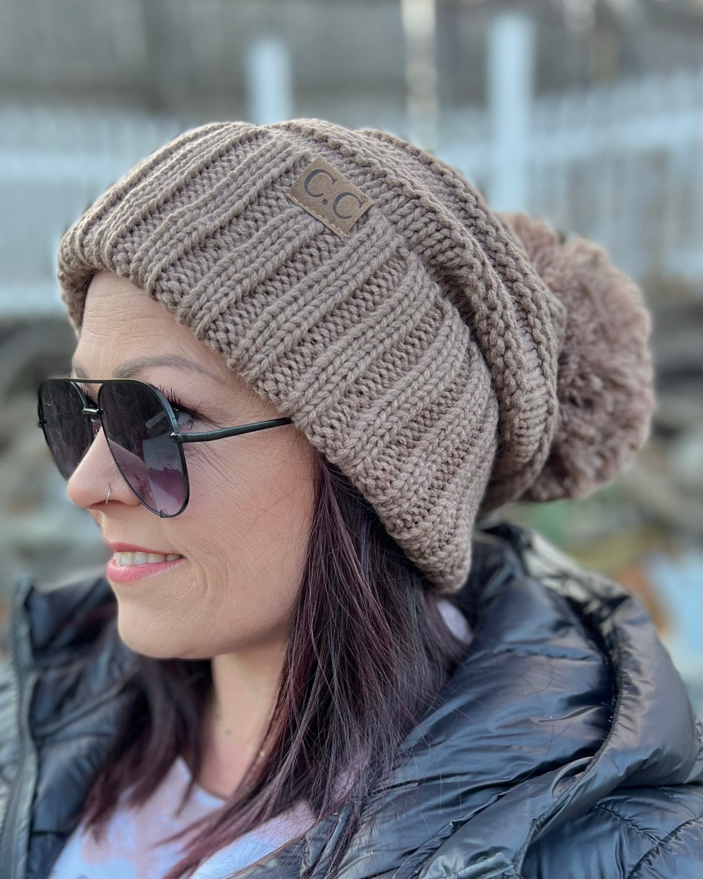 Slouchy Pom | C. C Winter Hat