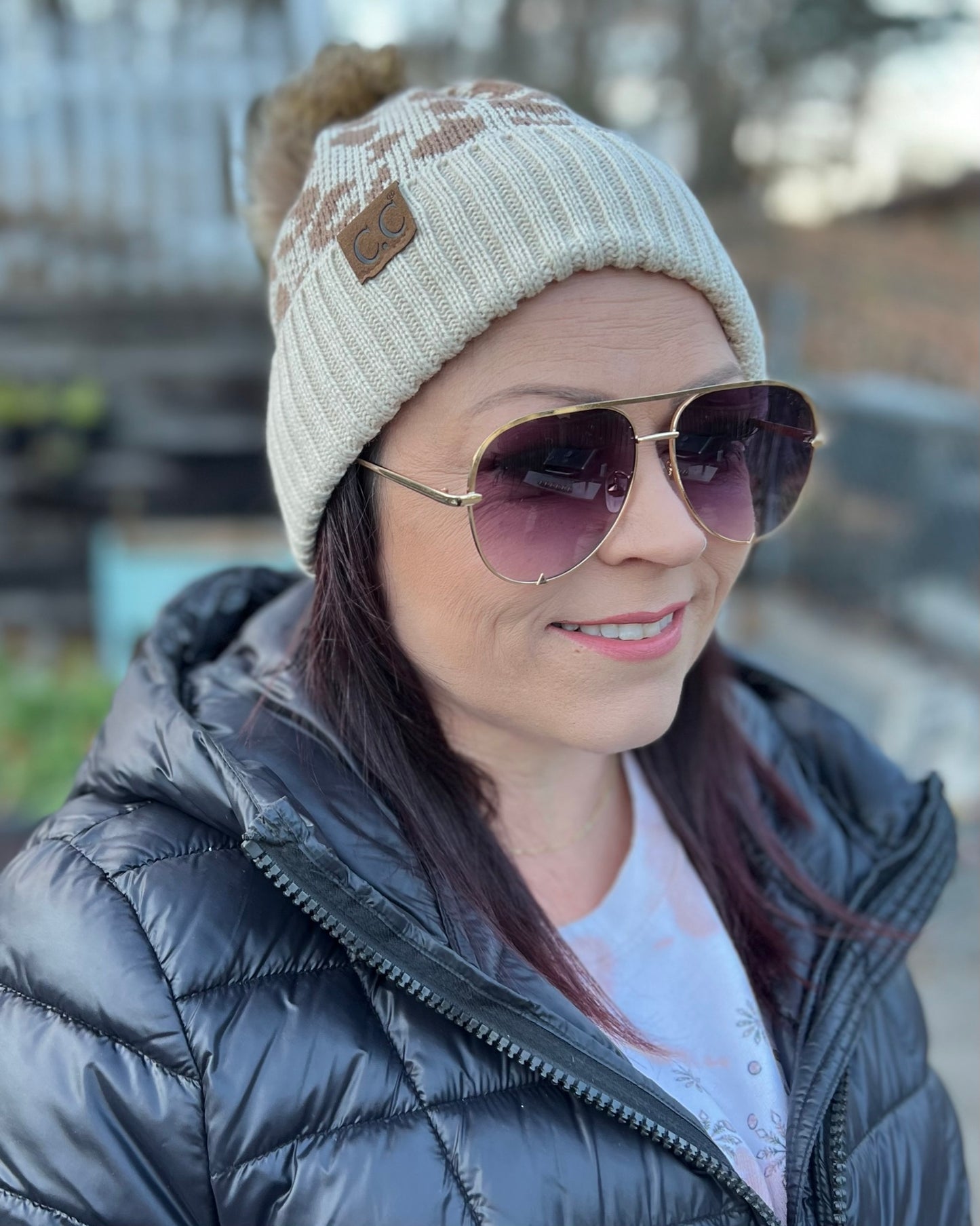 leopard print | C. C winter hat