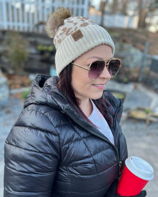 leopard print | C. C winter hat
