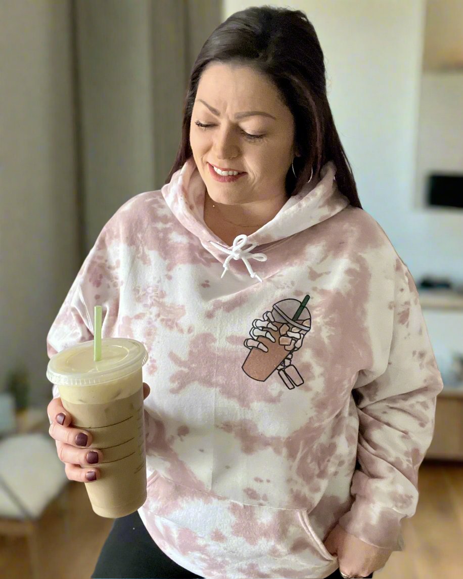 fueled by iced coffee & anxiety | graphic top