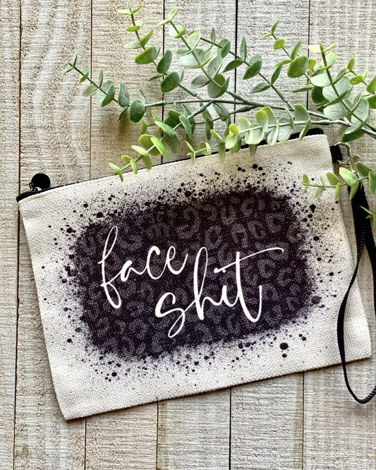 Face Shit - Makeup Bag - makeup bag -  Rustic Cuts