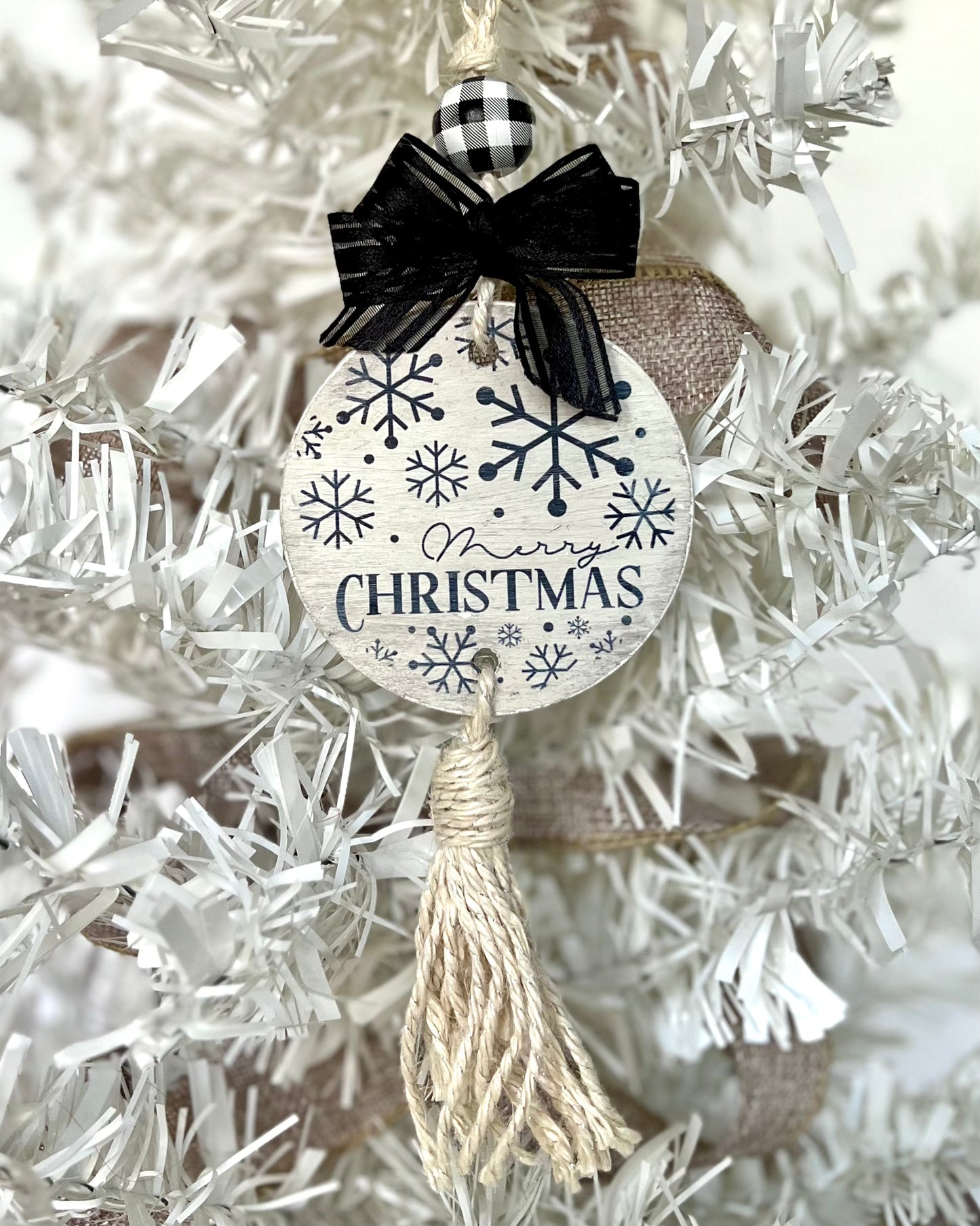 merry christmas | tasseled christmas ornament