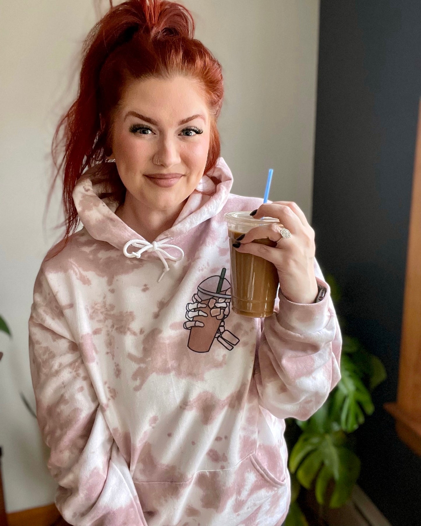 fueled by iced coffee & anxiety | graphic top