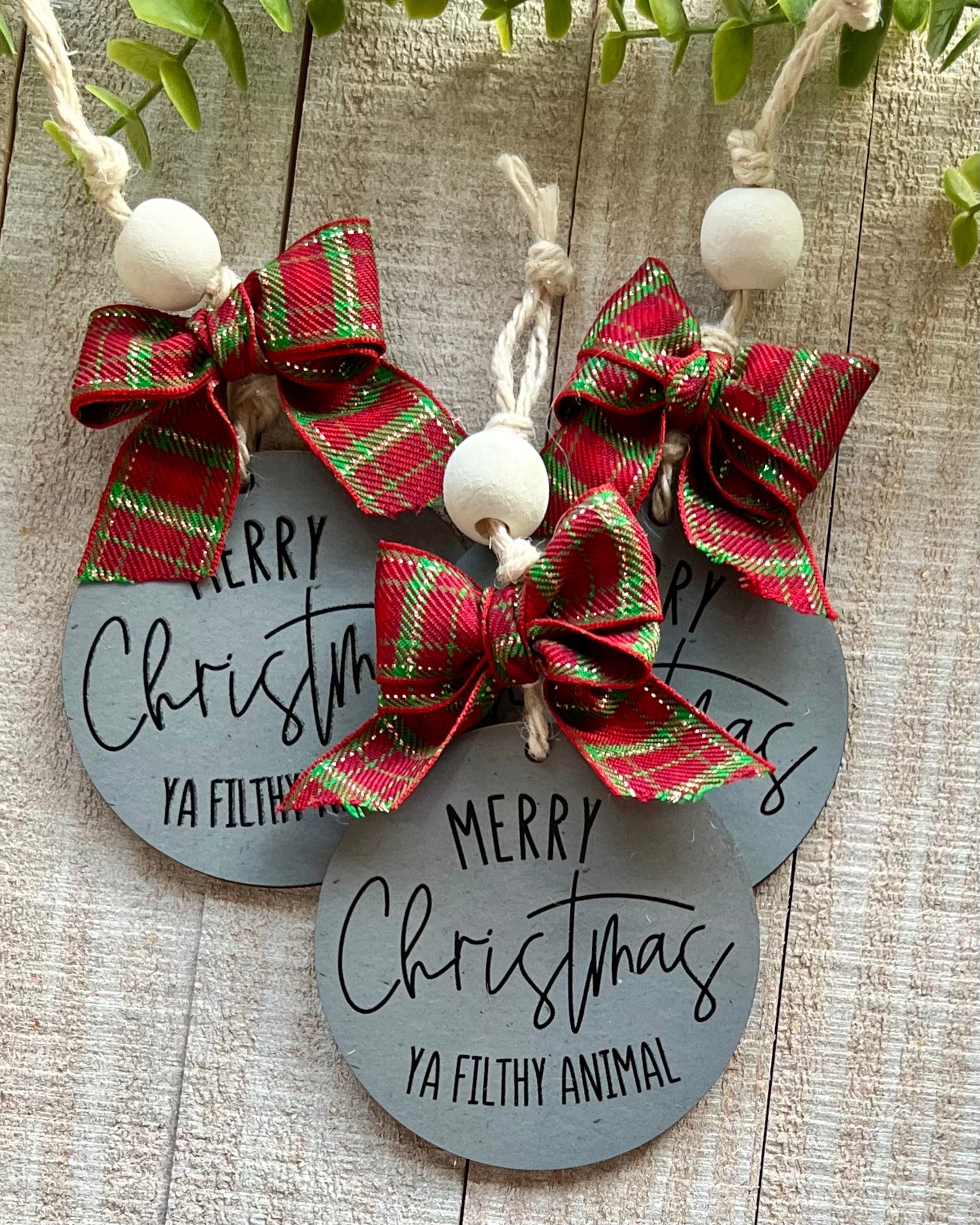 merry christmas ya filthy animal | christmas ornament
