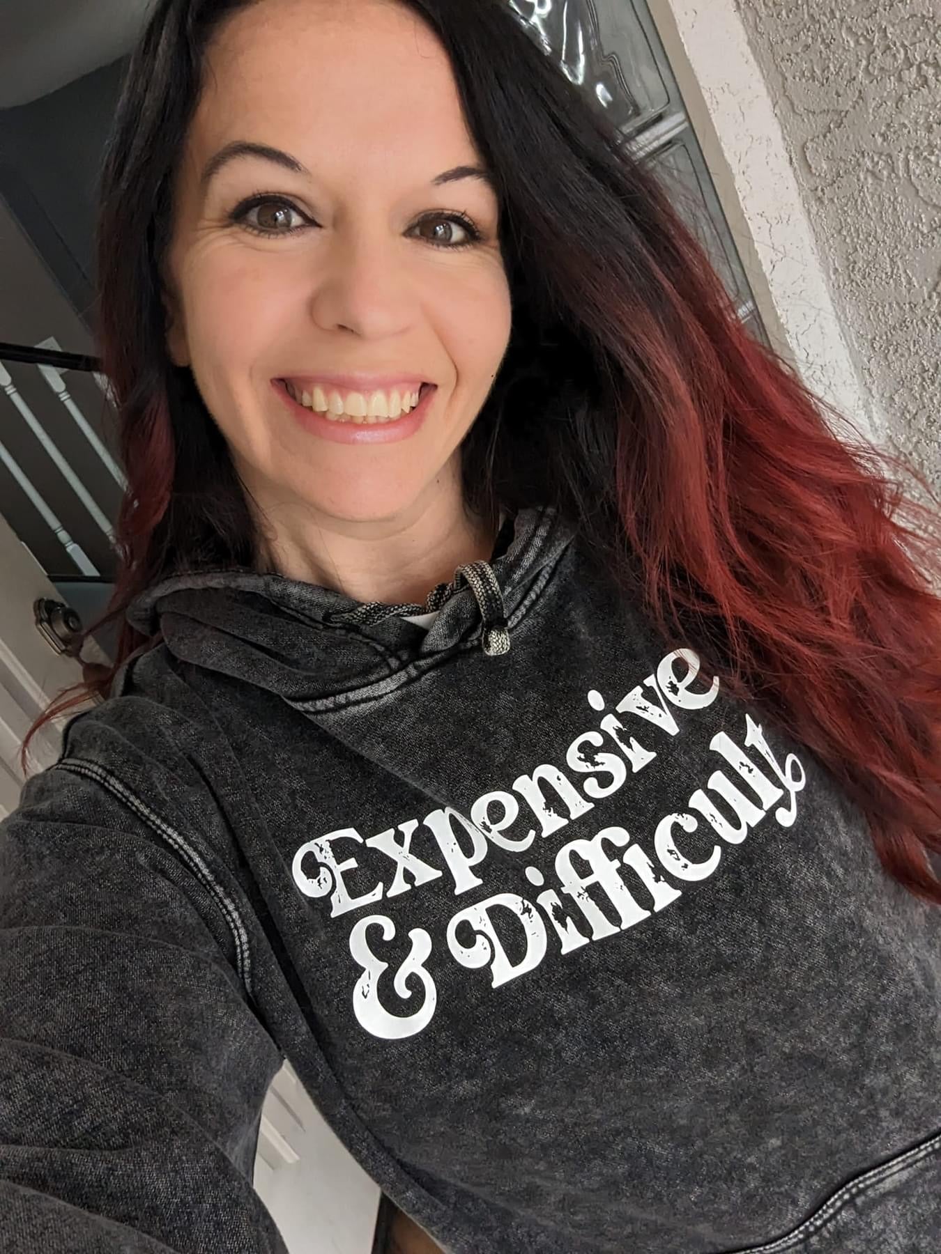 expensive & difficult | mineral wash hooded sweatshirt