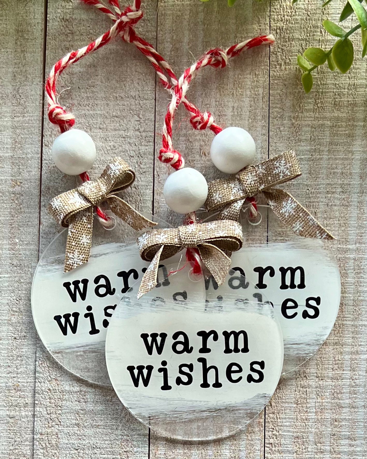warm wishes | christmas ornament