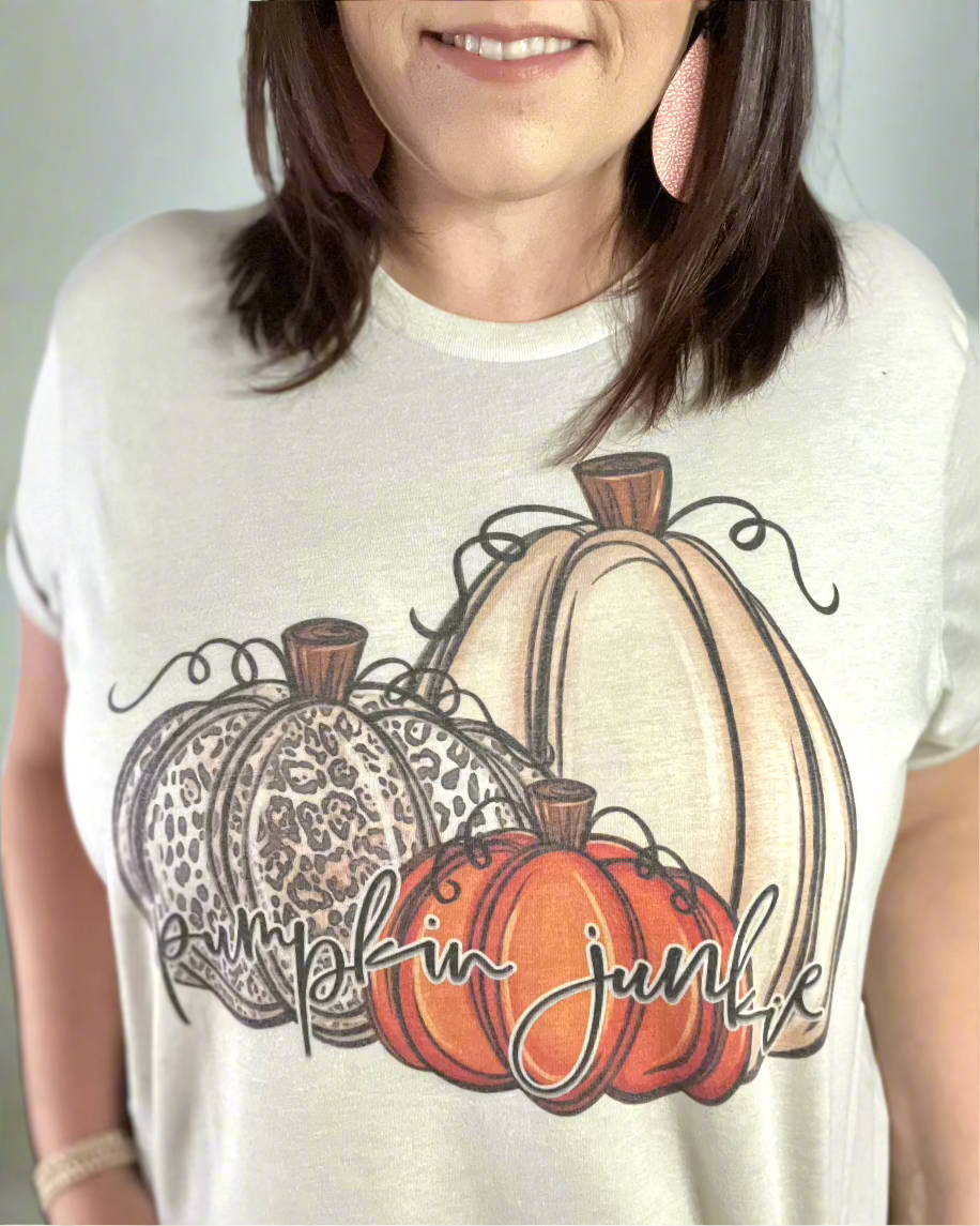 Pumpkin Junkie - Women's shirts - Rustic Cuts