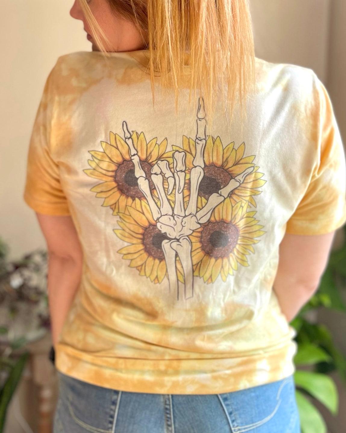 Skellie Sunflowers - Women's shirts - Rustic Cuts