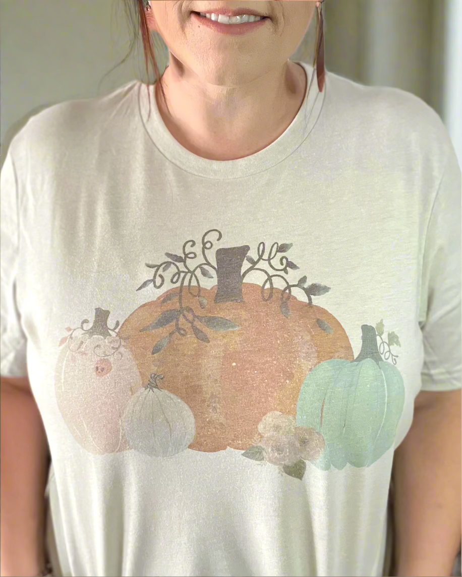 Water Color Pumpkins - Women's shirts - Rustic Cuts