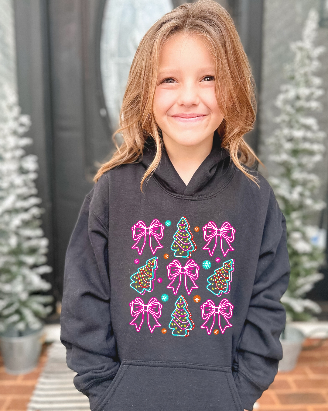 neon christmas | kids sweatshirt