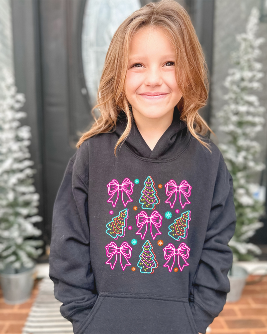 neon christmas | kids sweatshirt