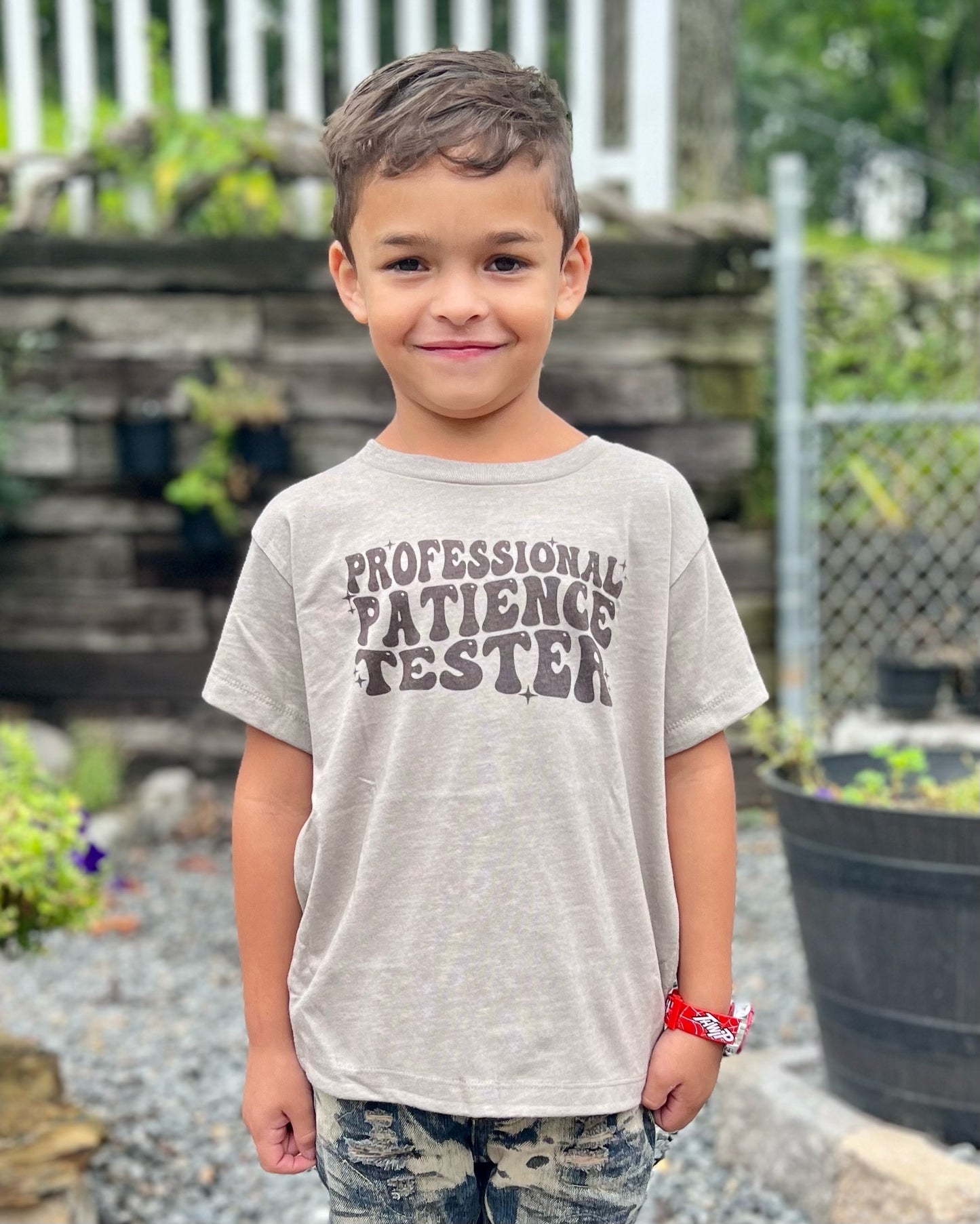 professional patience tester | kids t-shirt