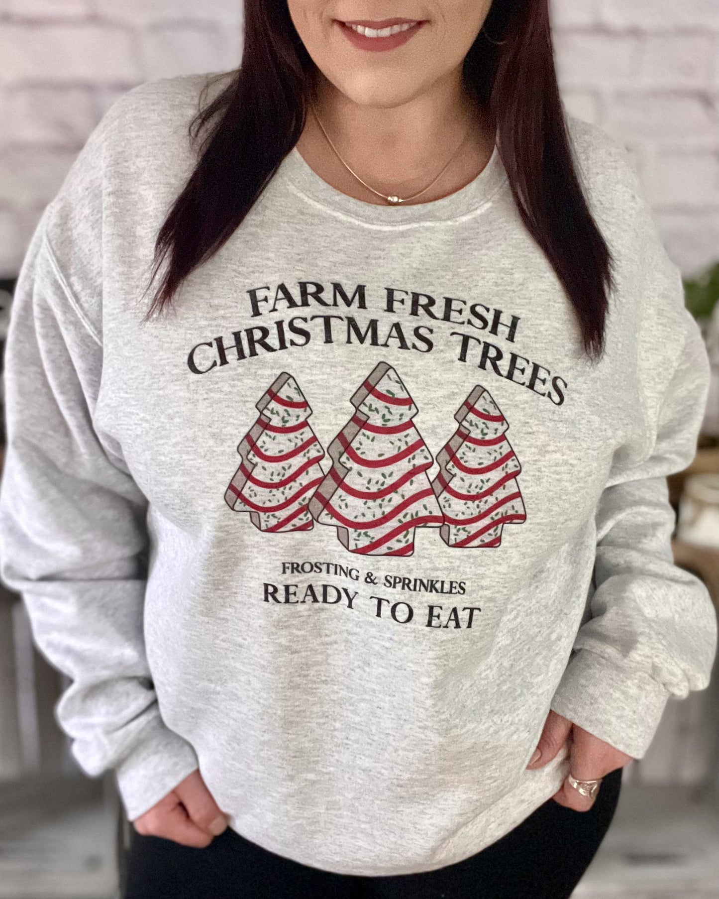 farm fresh christmas trees | crewneck sweatshirt