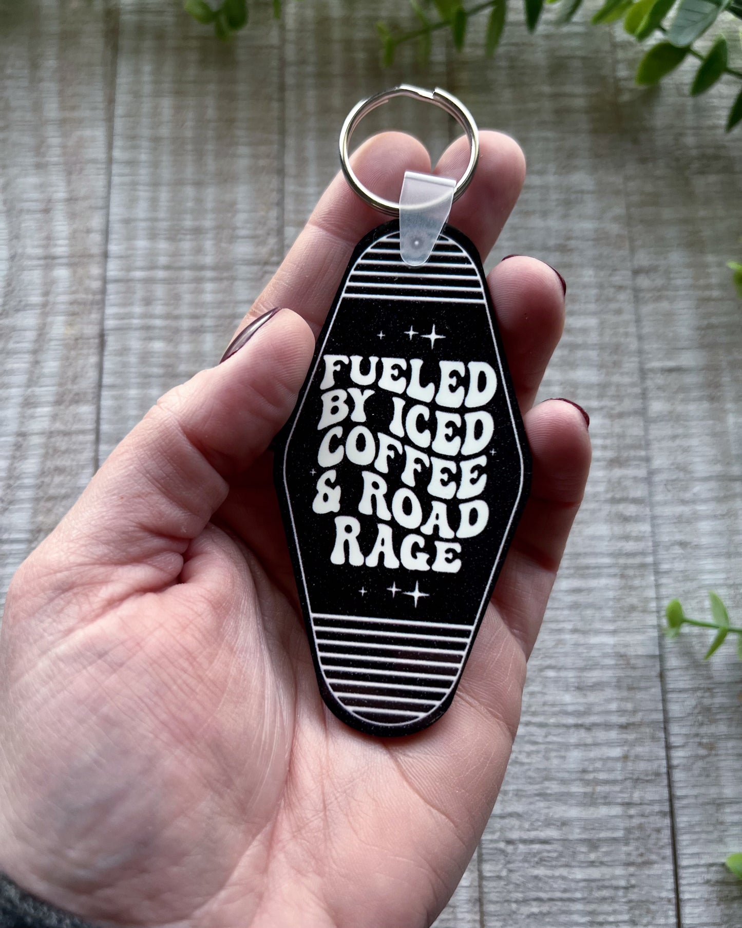 Fueled By Iced Coffee & Road Rage | Keychain
