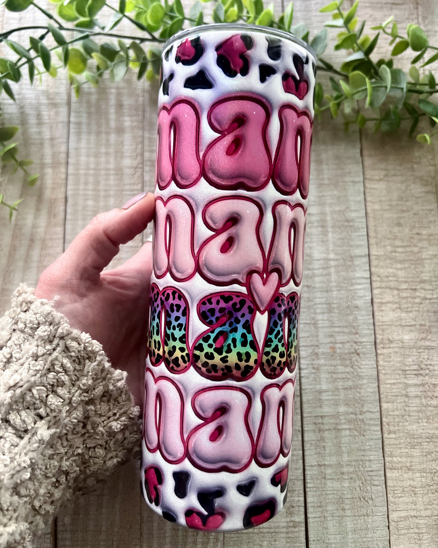 mama retro inflated | 20oz shimmer slim tumbler