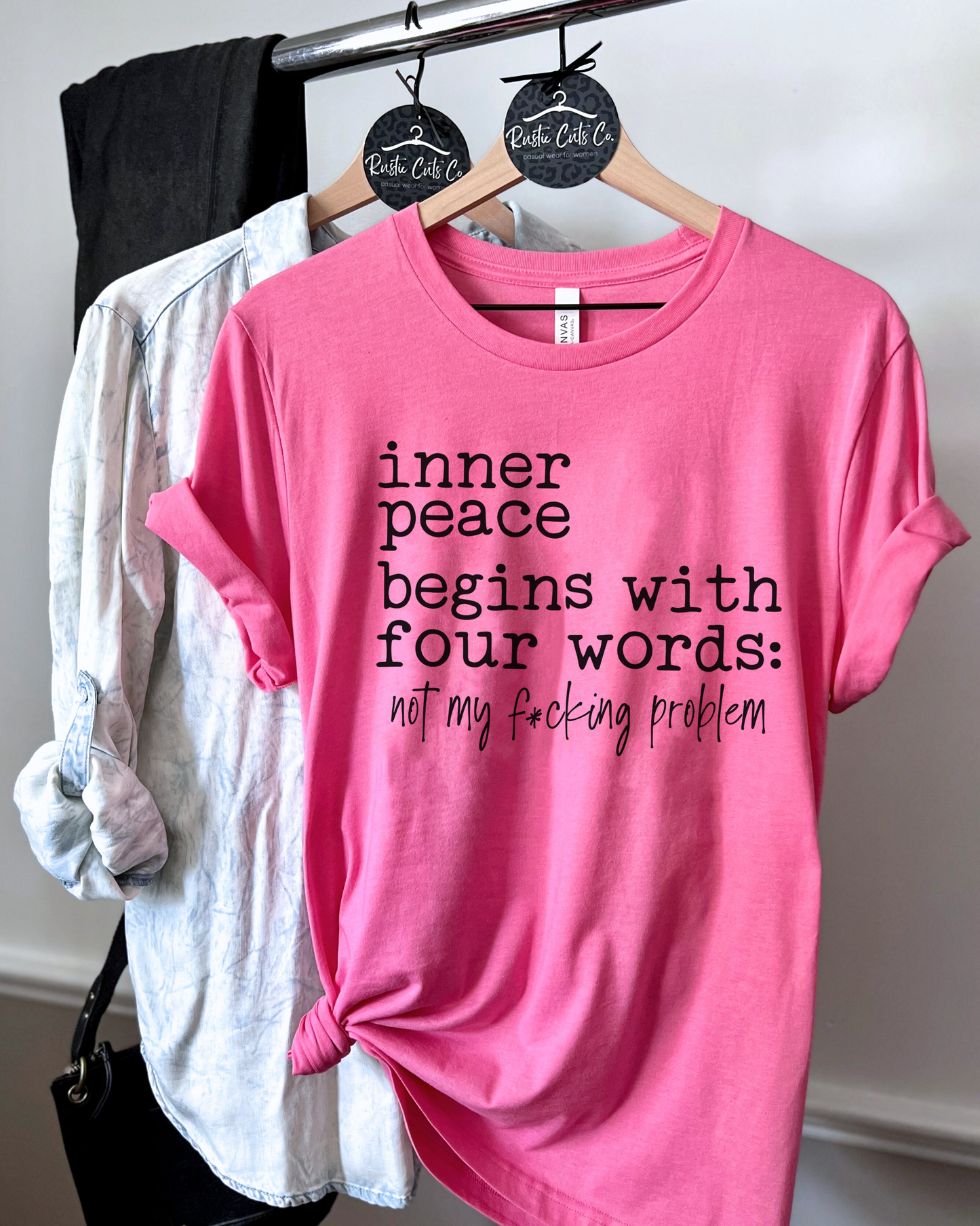 inner peace begins with four words: not my f*cking problem | tee