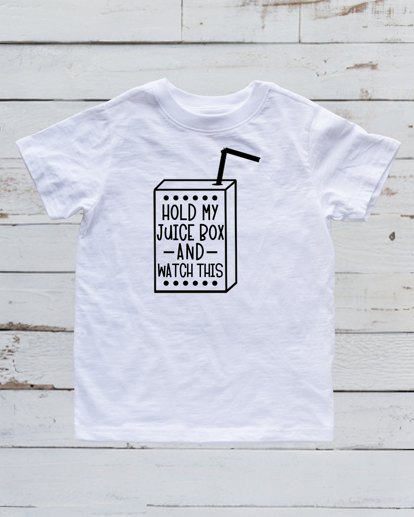 hold my juice box and watch this | toddler tshirt