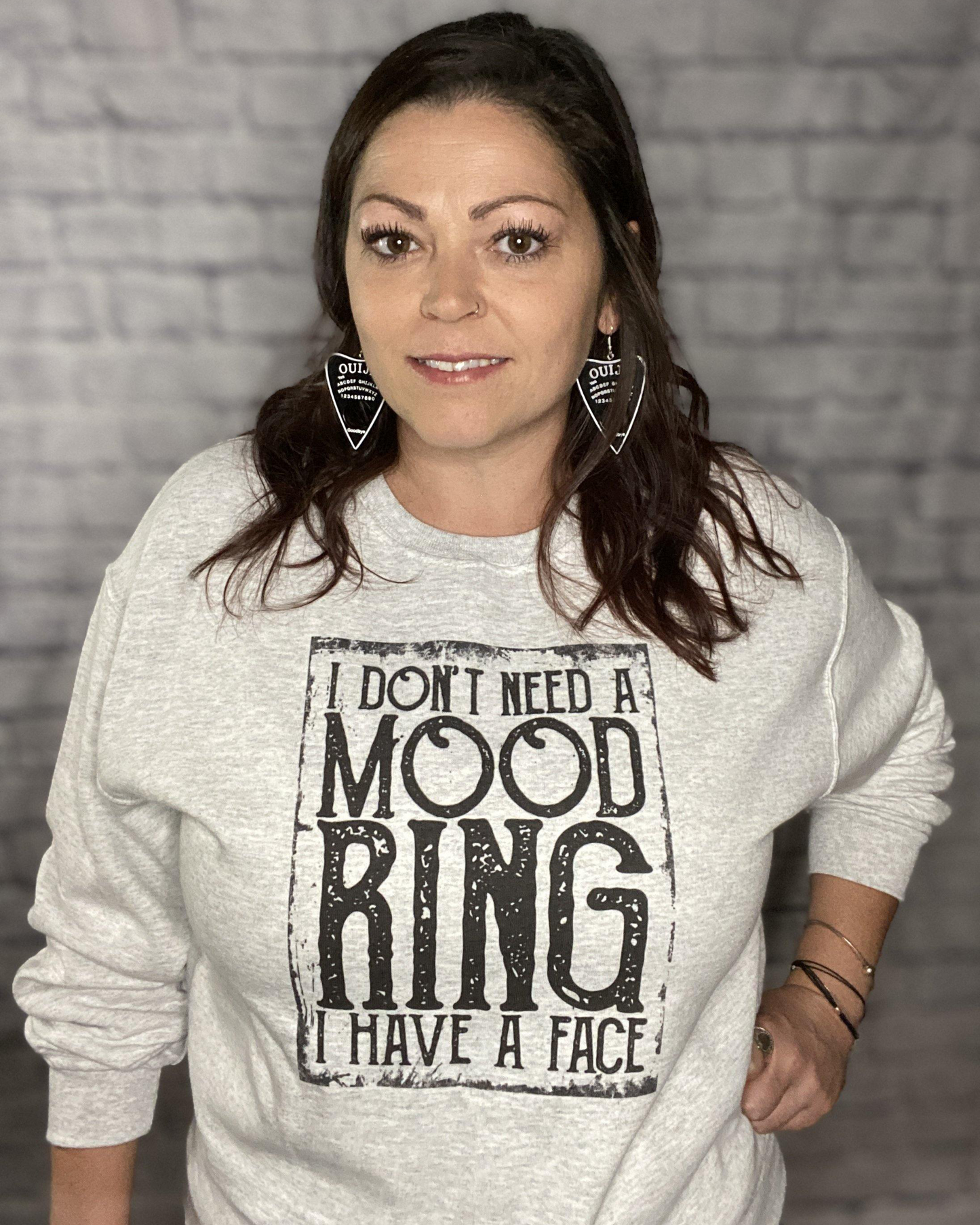 I don't need a mood ring I have a face | crewneck sweatshirt