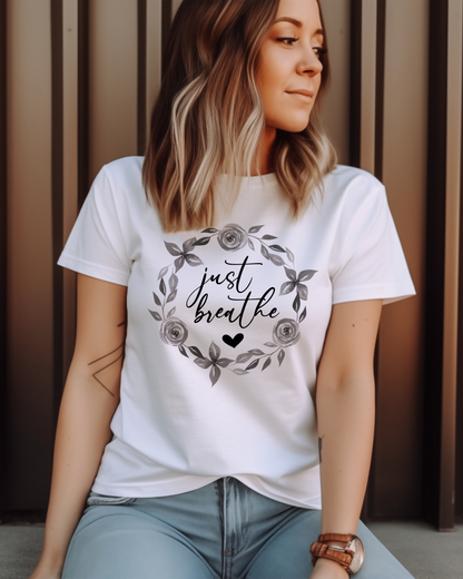 just breathe | graphic top