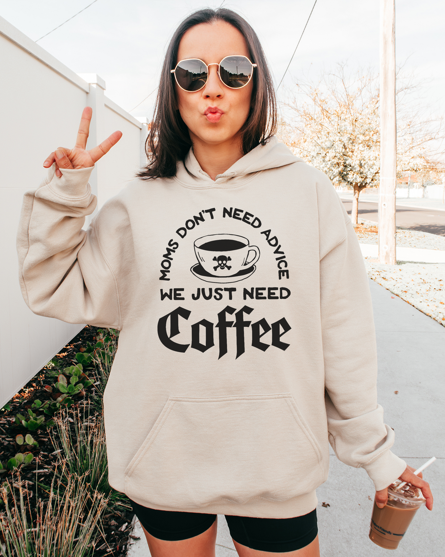 moms don't need advice we just need coffee | sweatshirt