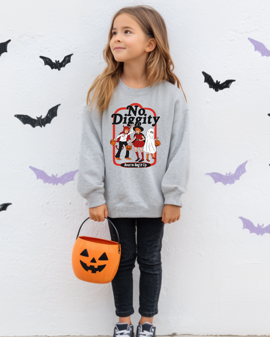 no diggity bout to bag it up | kids sweatshirt
