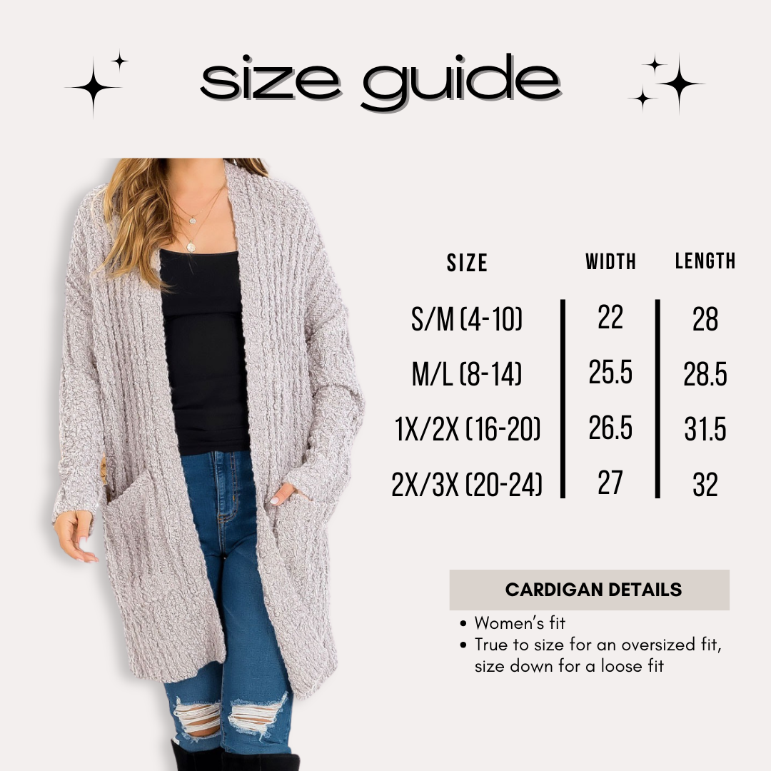 cold girl cardigan | oversized women's sweater