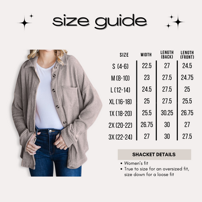 waffle knit | oversized women's shacket